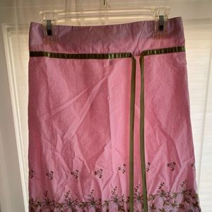 🌼Tempted Kids Pink Skirt with Embroidered Flowers